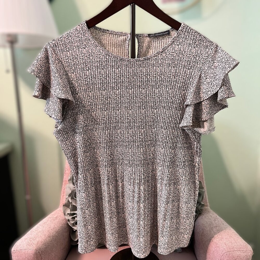 Adrianna Papell Pleated Blouse Size M/L